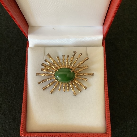 Vintage 14KT yellow gold over sterling brooch. - Picture 3 of 7